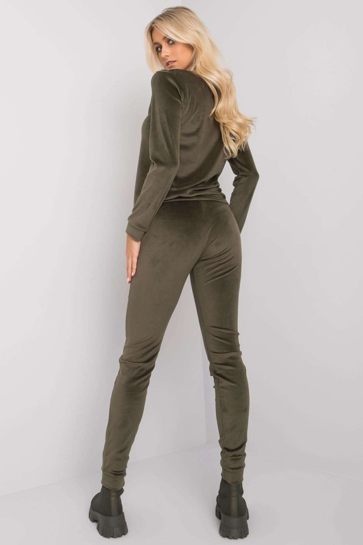 Světlý khaki velurový set Clarisa RUE...