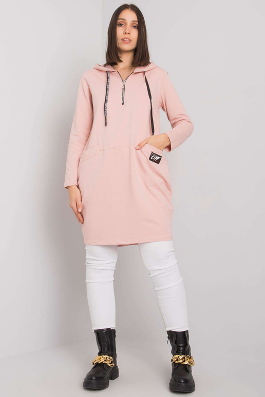 Špinavá růžová bavlněná tunika větší...