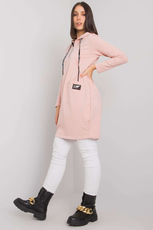 Špinavá růžová bavlněná tunika větší...