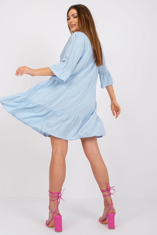 Světle modré viskózové šaty Humility...