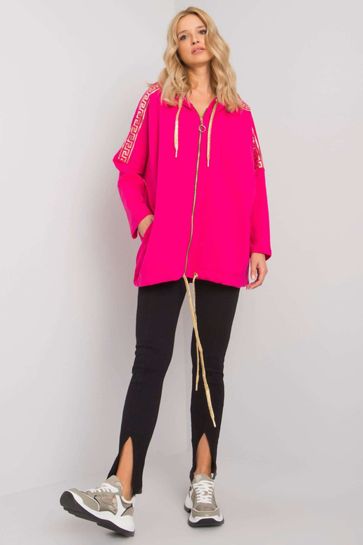 Fuchsiová mikina Athens na zip