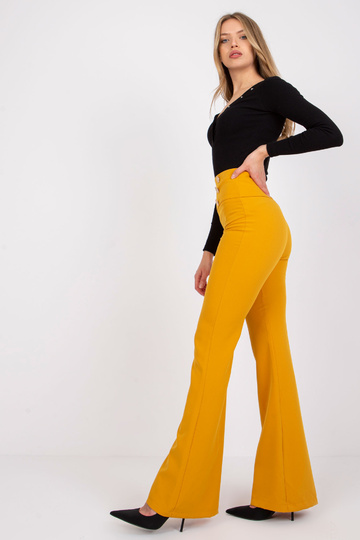 Hořčicové elegantní kalhoty...