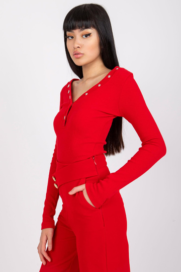 Červená proužkovaná halenka...