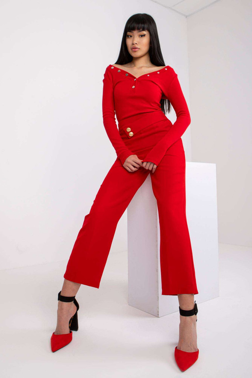 Červená proužkovaná halenka Tracy RUE...