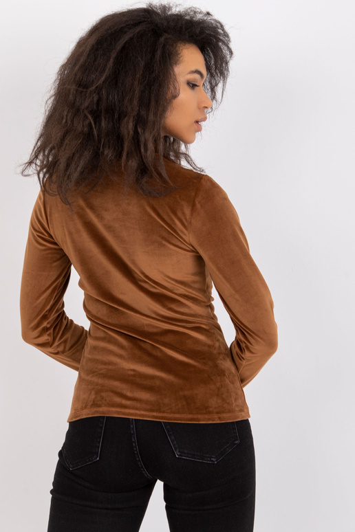 Dámská hnědá velurová halenka Kigali