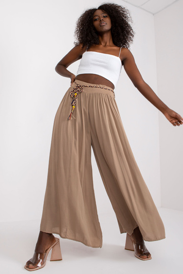 Tmavě béžové široké kalhoty... 2