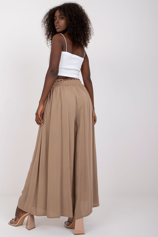 Tmavě béžové široké kalhoty Surie OCH...