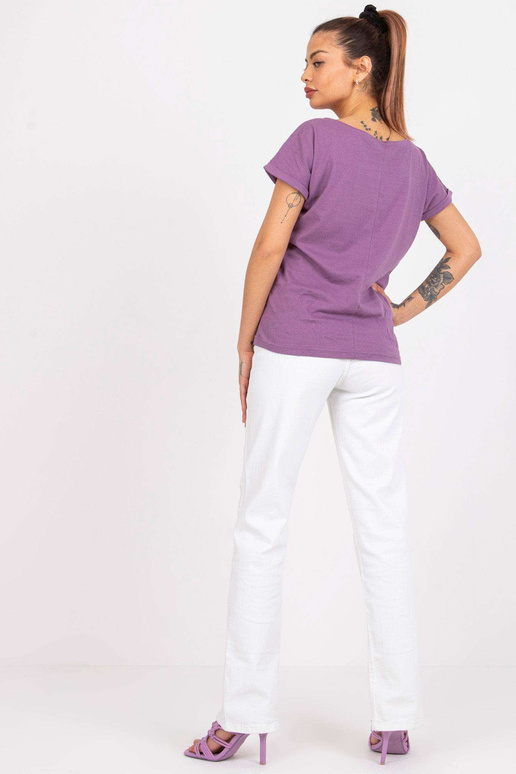 Fialové bavlněné tričko pro ležérní...