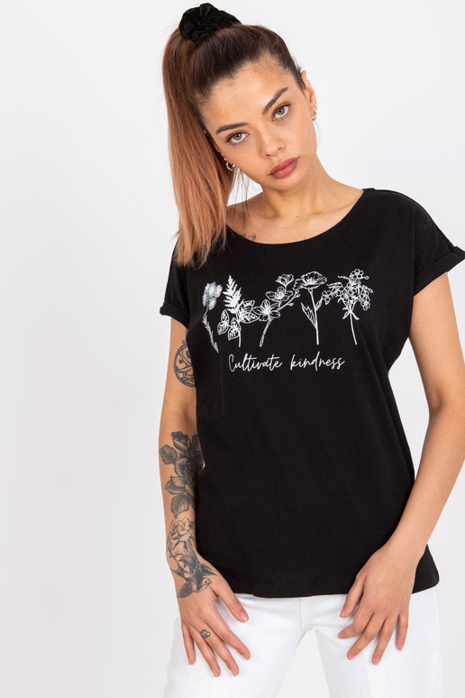 Černé bavlněné tričko Frida MAYFLIES