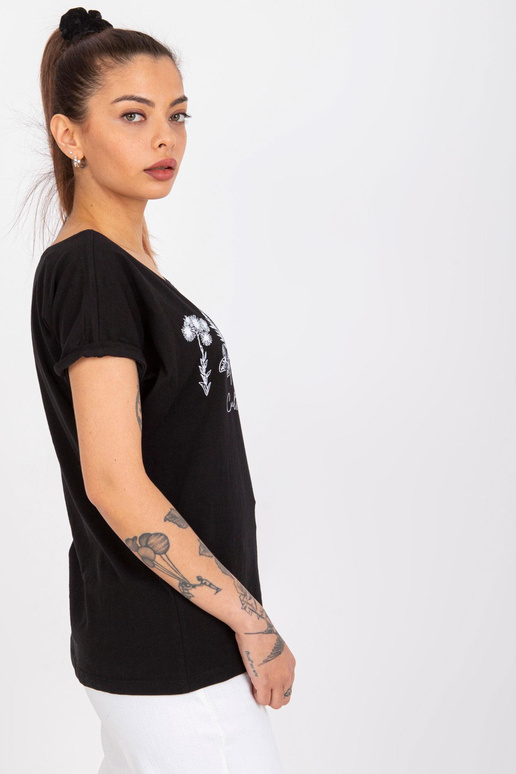 Černé bavlněné tričko Frida MAYFLIES