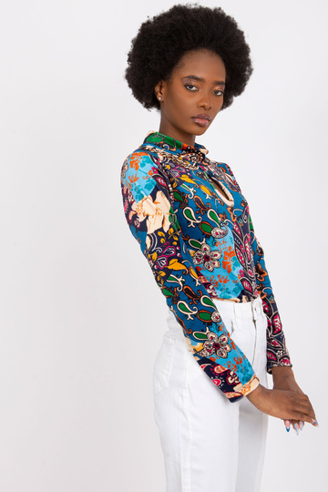 Tmavě modrá vzorovaná... 2