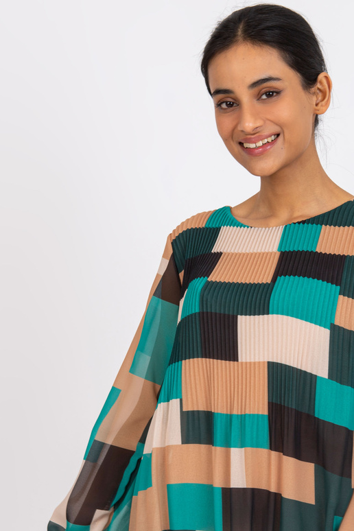 Zeleno-béžová vzorovaná halenka... Zeleno-béžová vzorovaná halenka...