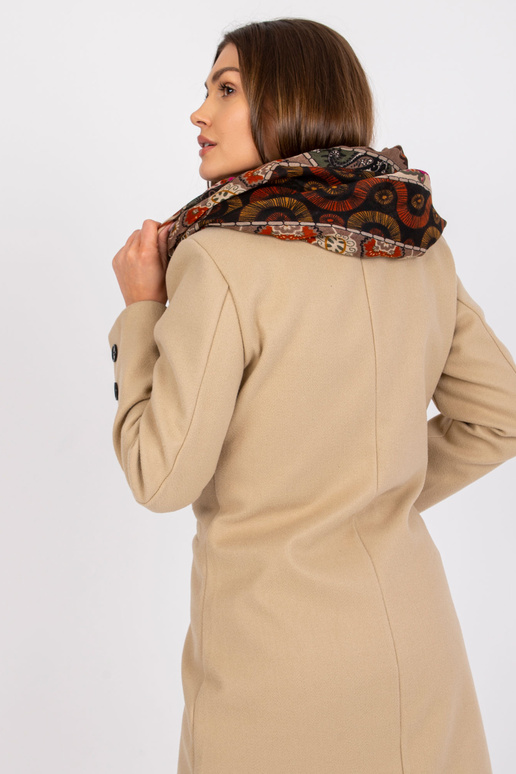 Tmavě béžová zavinovačka s lidovým...