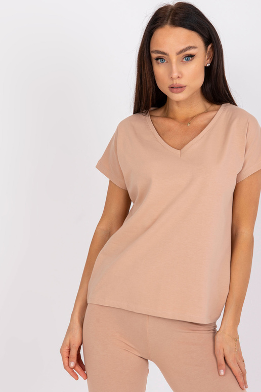 Velbloudí volné dámské tričko basic...