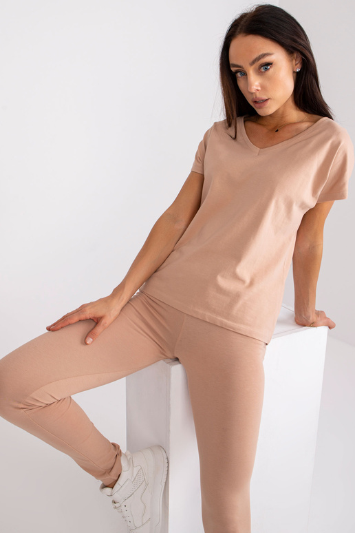 Velbloudí volné dámské tričko basic...