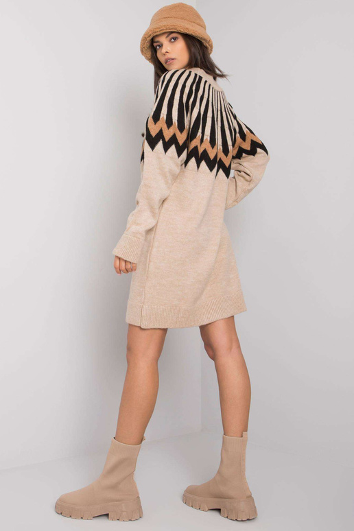 Béžové volné úpletové šaty Shereen...