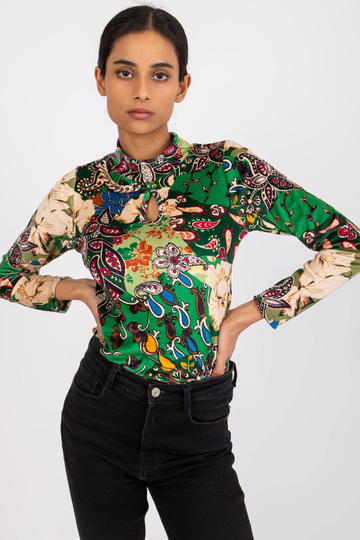 Zelená vzorovaná halenka s... 2