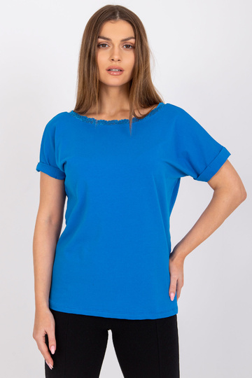 Tmavě modrá halenka s...