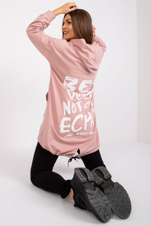 Špinavě růžová mikina pro ženy s...