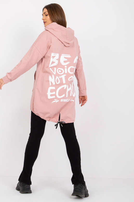 Špinavě růžová mikina pro ženy s...