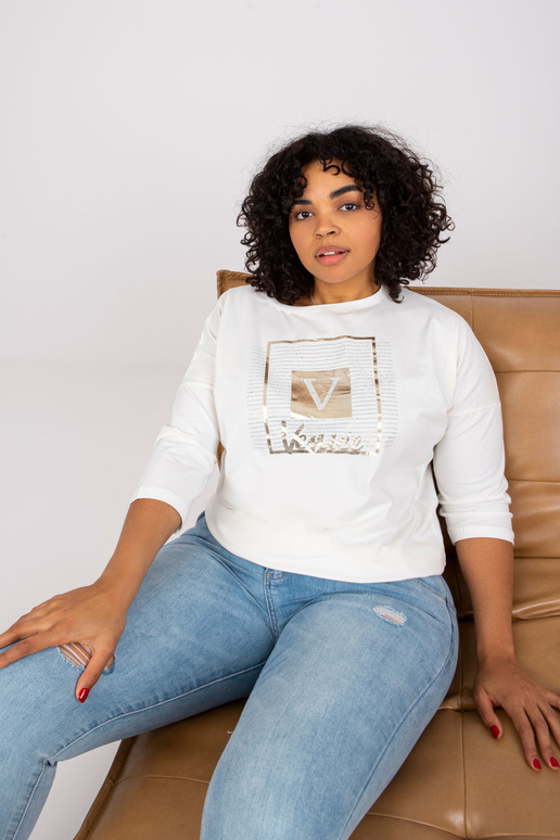 Ecru halenka větší velikosti s...