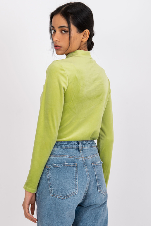 Limetková velurová halenka s Kigali...