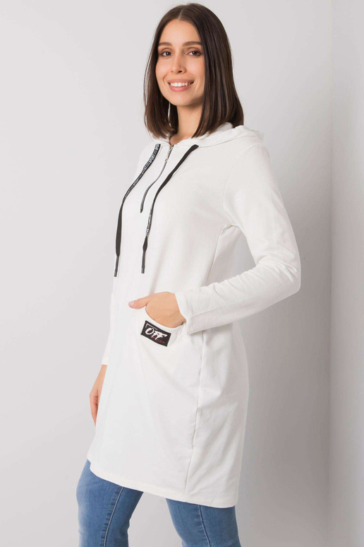 Bavlněná tunika Ecru plus size s...