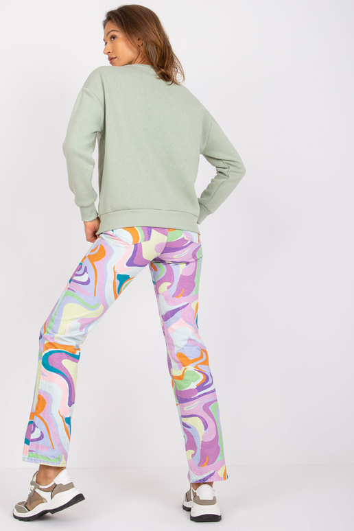 Světle zelená mikina bez kapuce...