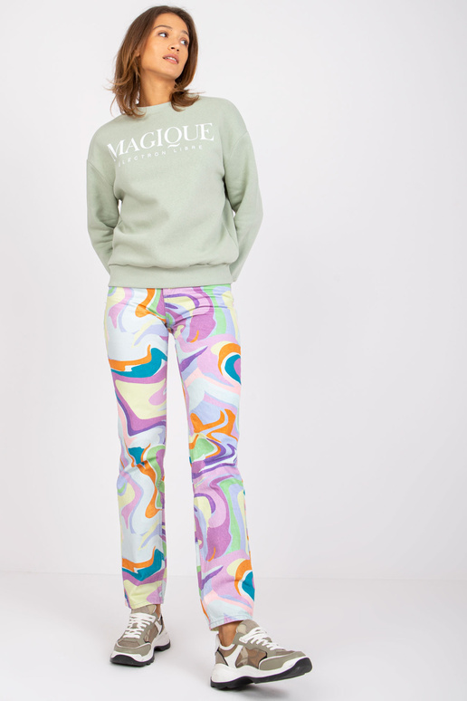 Světle zelená mikina bez kapuce...