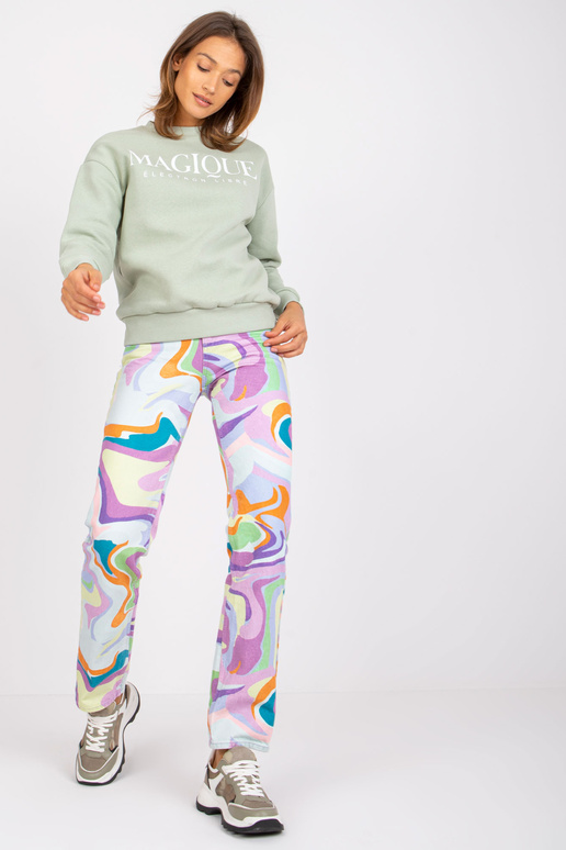 Světle zelená mikina bez kapuce...