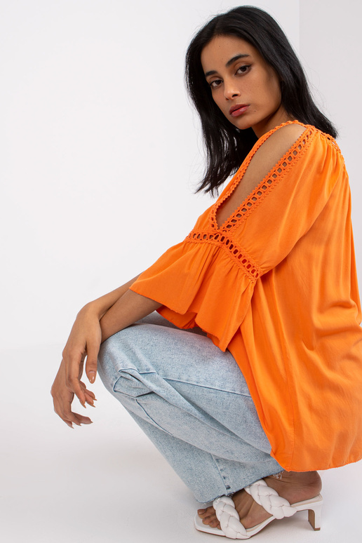Oranžová viskózová halenka Kearney... Oranžová viskózová halenka Kearney...