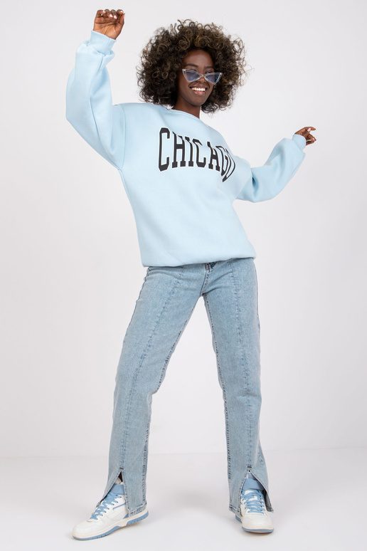 Světle modrá mikina s nápisem Madeira