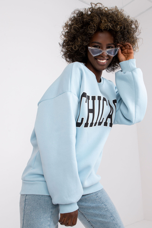 Světle modrá mikina s nápisem Madeira