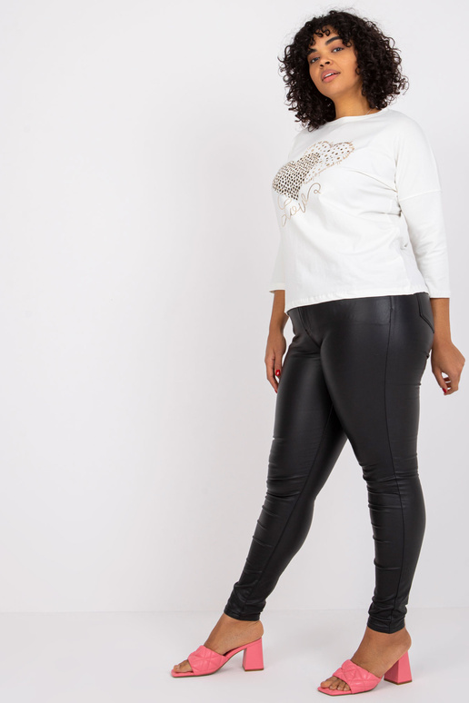 Ecru halenka plus velikosti s nápisy...