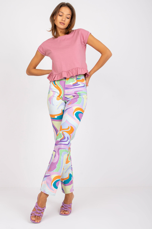 Špinavé růžové krátké tričko pro ženy...