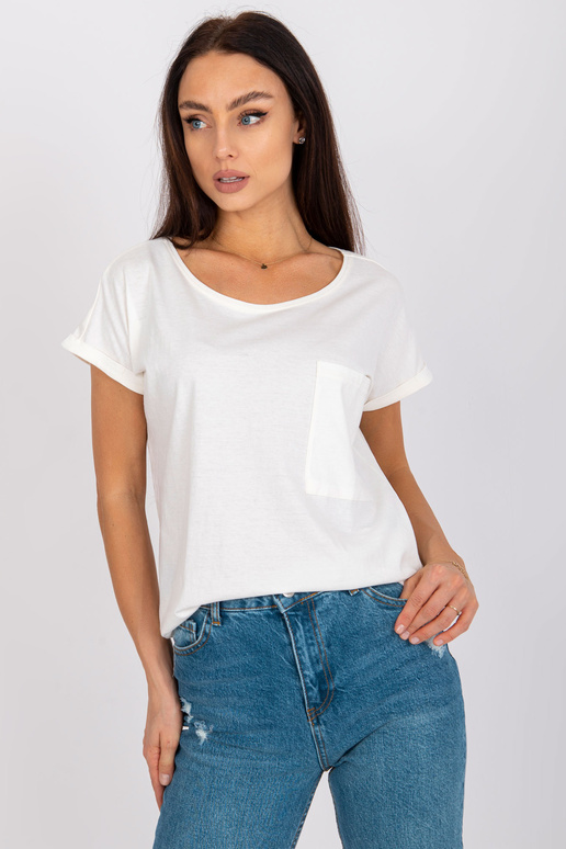 Ecru dámské tričko z bavlny Ventura...