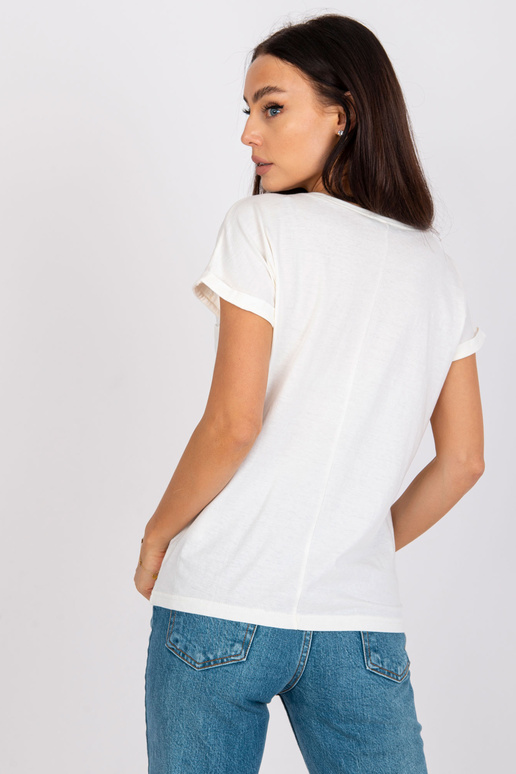 Ecru dámské tričko z bavlny Ventura...