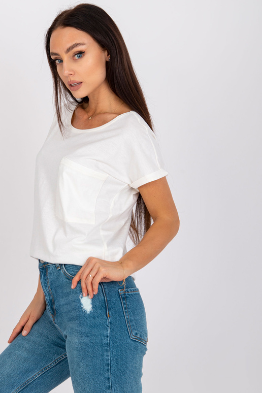 Ecru dámské tričko z bavlny Ventura...