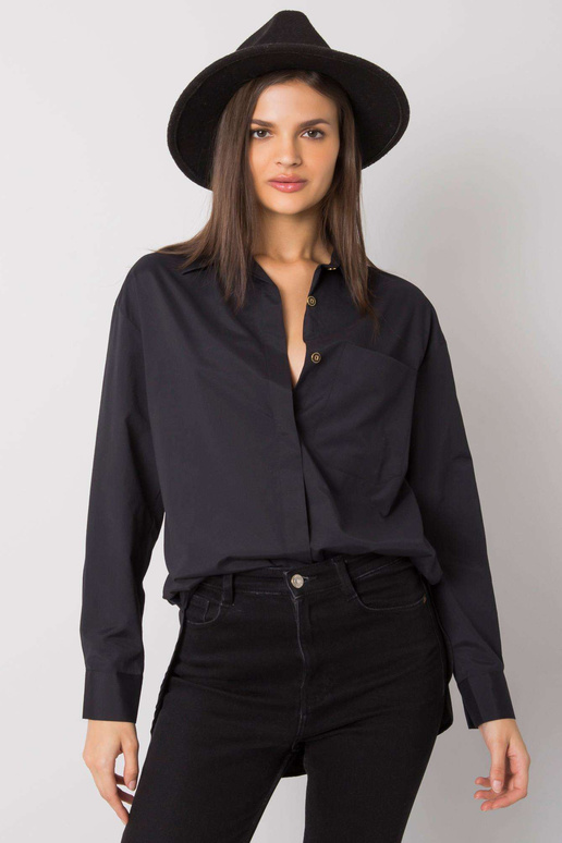 Černá Terra bavlněná košile