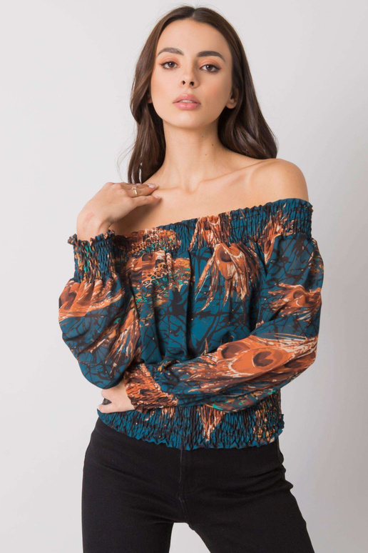 Dámská námořní hnědá halenka Nanterre...