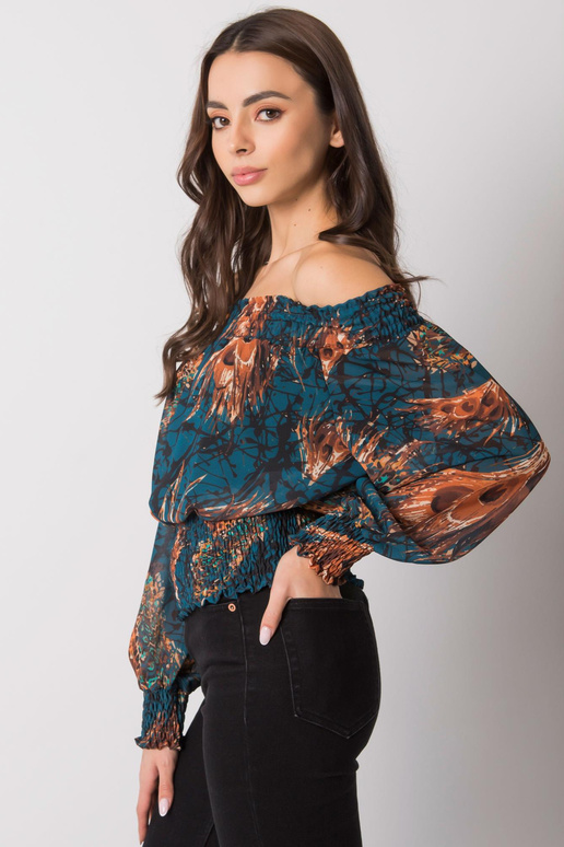 Dámská námořní hnědá halenka Nanterre...