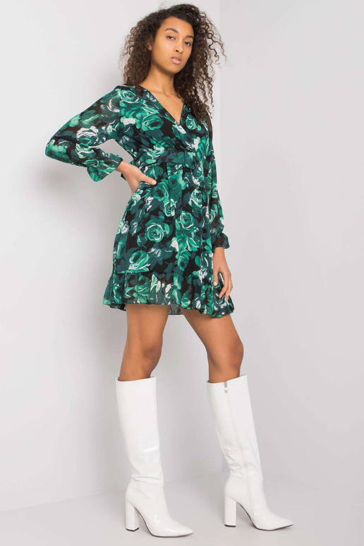 Dámské zelené šaty s páskem Courtenay