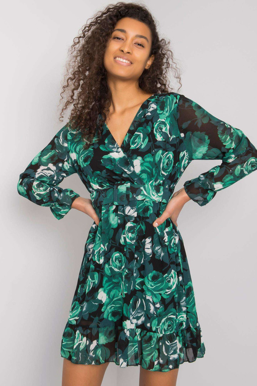 Dámské zelené šaty s páskem Courtenay