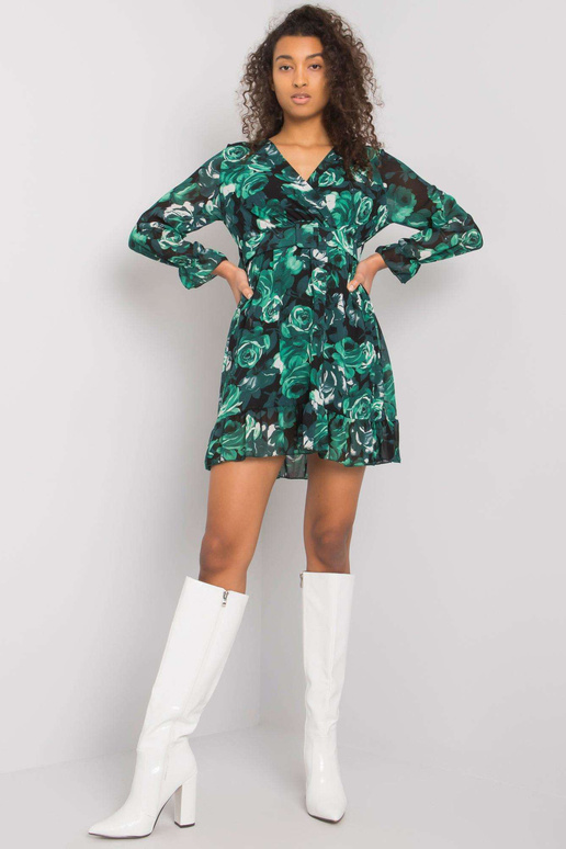 Dámské zelené šaty s páskem Courtenay