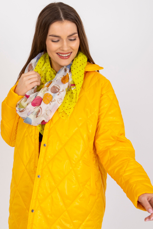 Bílo-žlutá šála s potisky