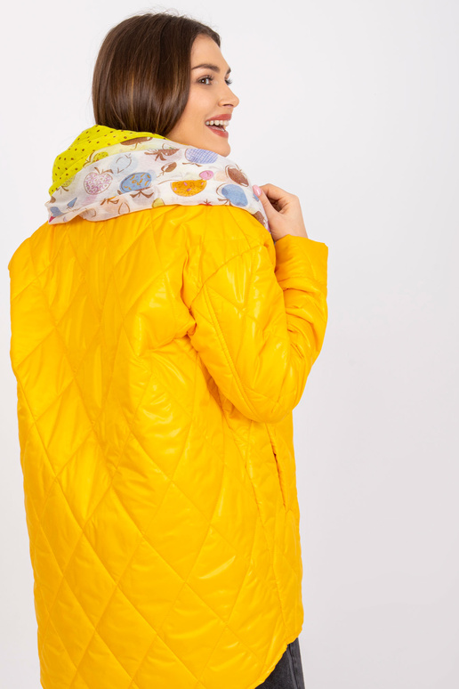 Bílo-žlutá šála s potisky