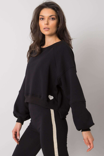 Černá bavlněná mikina...