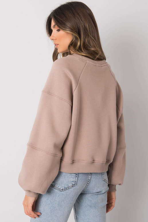 Tmavě béžová bavlněná mikina Yessie...