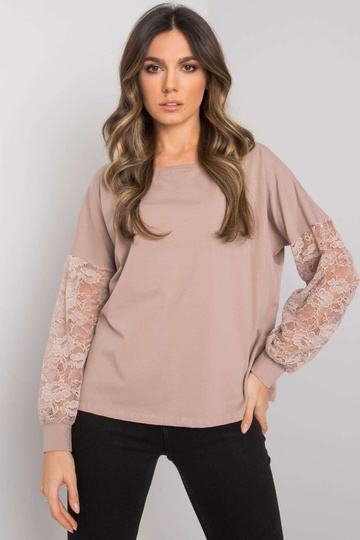 Tmavě béžová halenka s...