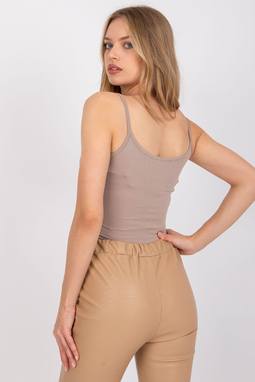 Tmavě béžový základní top Indiana